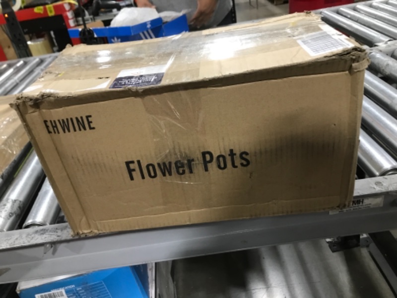 Photo 2 of 4 PACK WHITE FLOWER POTS 