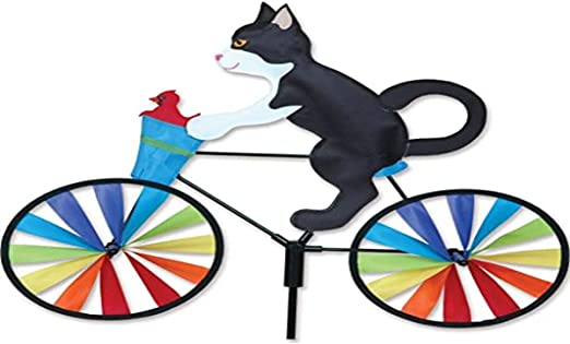 Photo 1 of 20 in. Bike Spinner - Tuxedo Cat