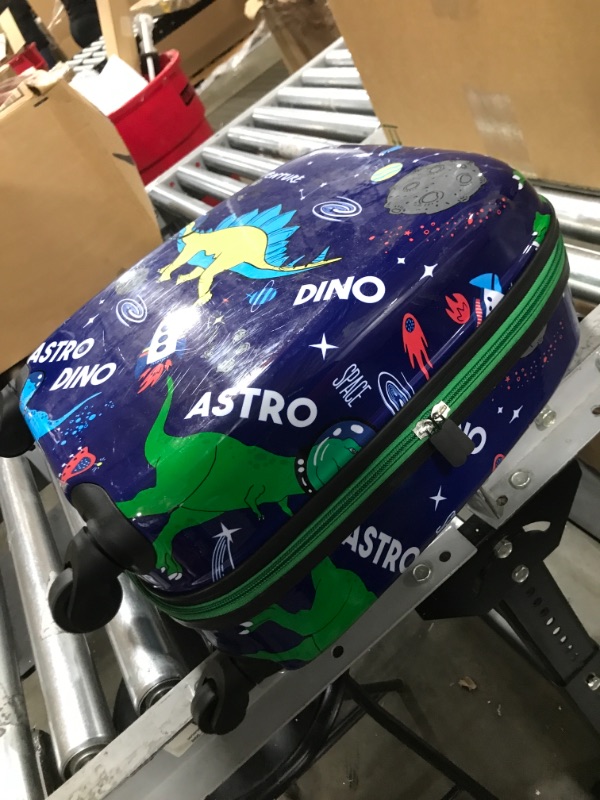 Photo 1 of 5 Pc. Boys’ Dinosaur Space Rolling Suitcase Set with Backpack, Neck Pillow, Water Bottle, and Luggage
