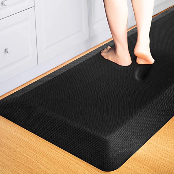 Photo 1 of Anti Fatigue Mat Kitchen Floor Mat, FEATOL Extra Thick Standing Desk Mat Foam Cushioned Anti Fatigue Mats Comfort Standing Pad 9/10 Inch Thick (20" x 39", Black)