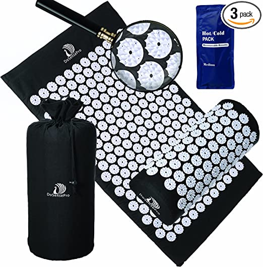 Photo 1 of Acupressure Mat and Pillow Set with Hot/Cold Gel Pack - FSA/HSA Eligible Massage Mat for Back, Neck, and Head Pain, Relieve Sciatica, and Aches at Pressure Points - Natural Sleeping Aid by DoSensePro