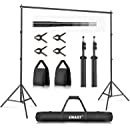 Photo 1 of 10x10Ft Backdrop Stand, Heavy Duty Adjustable Background Support System Kit for Parties, Wedding, Studio Photography, Festival Decoration