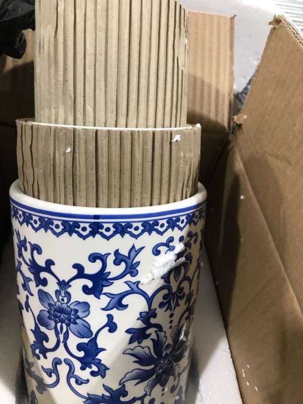 Photo 1 of 10 Strawberry Street CAN-Chino-B Chinoiserie Kitchen Canister Set Set of 3 Blue/White
