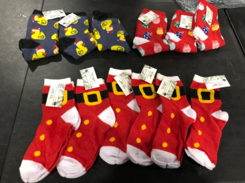 Photo 1 of 12 PACK CHRISTMAS SOCKS VARIOUS SIZES AND STYLES 