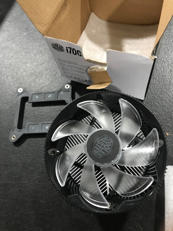 Photo 2 of Cooler Master I70C (Copper Core) Mini CPU Cooler 12cm LED Blue Light Quiet Cooling Fan for Intel 1156 1155 1151 1150 CPU Radiator 120mm PC Fan i70C Copper Core