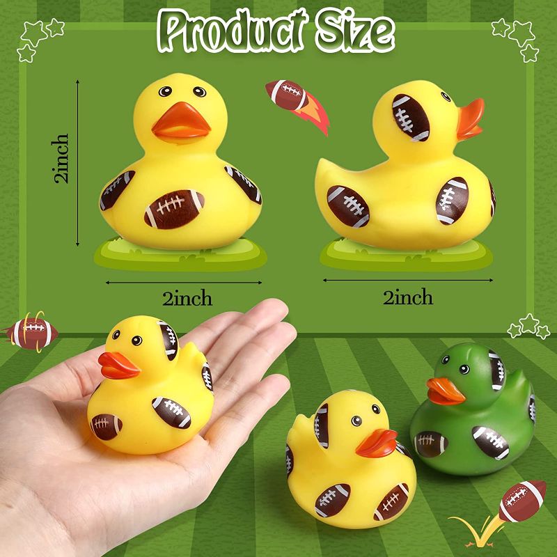 Photo 1 of 2 Inch Football Rubber Ducks Rugby  