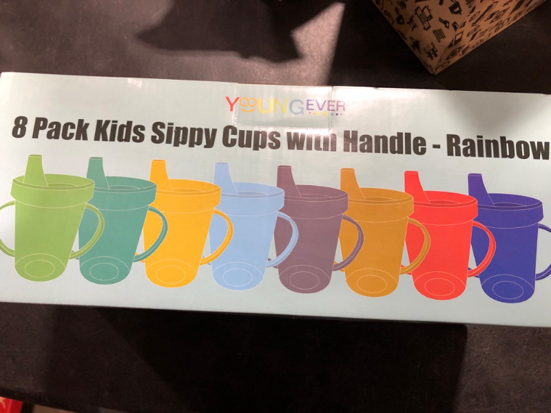 Photo 2 of 8 Pack Kids Sippy Cups with Handle, 