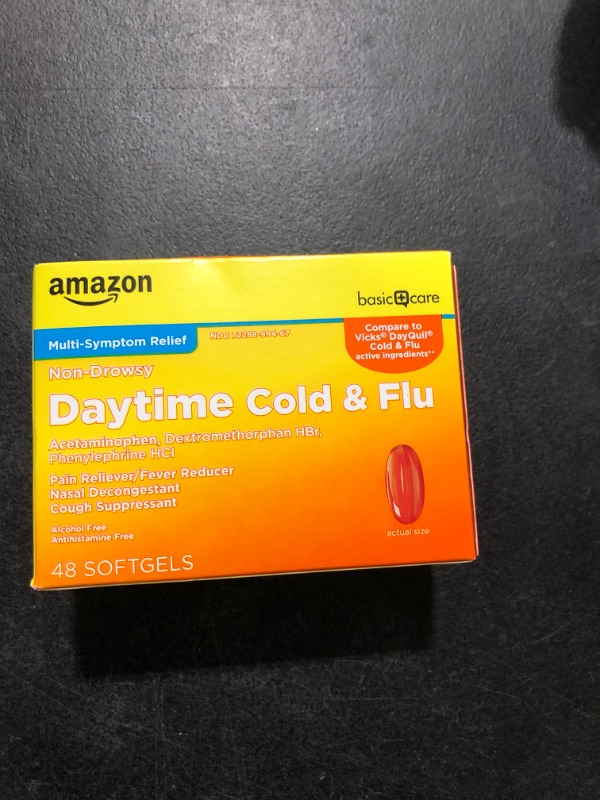 Photo 2 of Amazon Basic Care Daytime Cold and Flu Liquid Caps; Cold Care for Daytime Cold and Flu