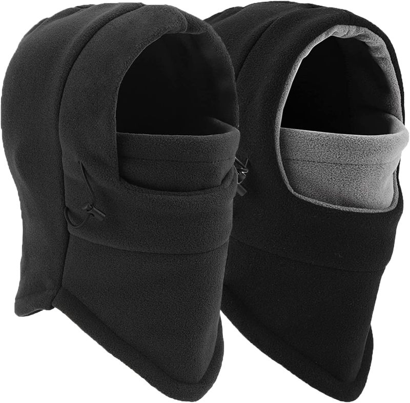 Photo 1 of Limited-time deal: Balaclava Ski Mask 2 Pcs - Windproof Warmer Fleece Adjustable Winter Mask for Men Women 