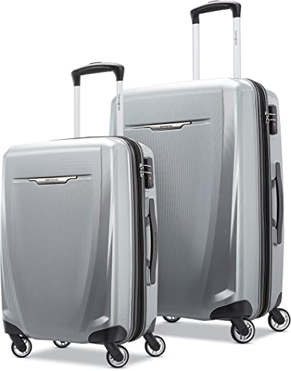 Photo 1 of Samsonite Winfield 3 DLX Hardside Expandable Luggage with Spinners, 2-Piece Set (20/25), Silver
