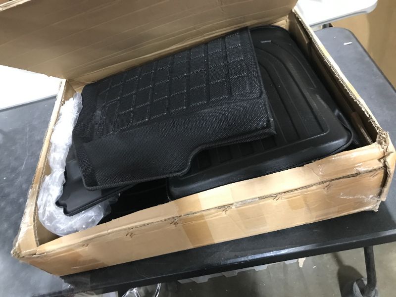 Photo 2 of SUPER LINER Tesla Model 3 Floor Mats Complete Set Custom Fit 2021 2022 2023 All-Weather Cargo Liner Rear Cargo Tray Trunk Floor Mat Interior Accessories