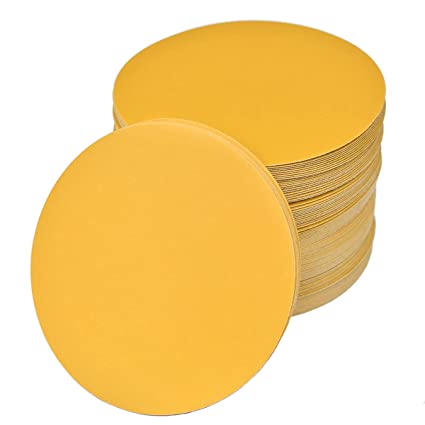 Photo 1 of Aiyard 6-Inch No-Hole Hook and Loop Sanding Discs 600-Grit, Random Orbital Sandpaper for Automotive and Woodworking, 100-Pack
