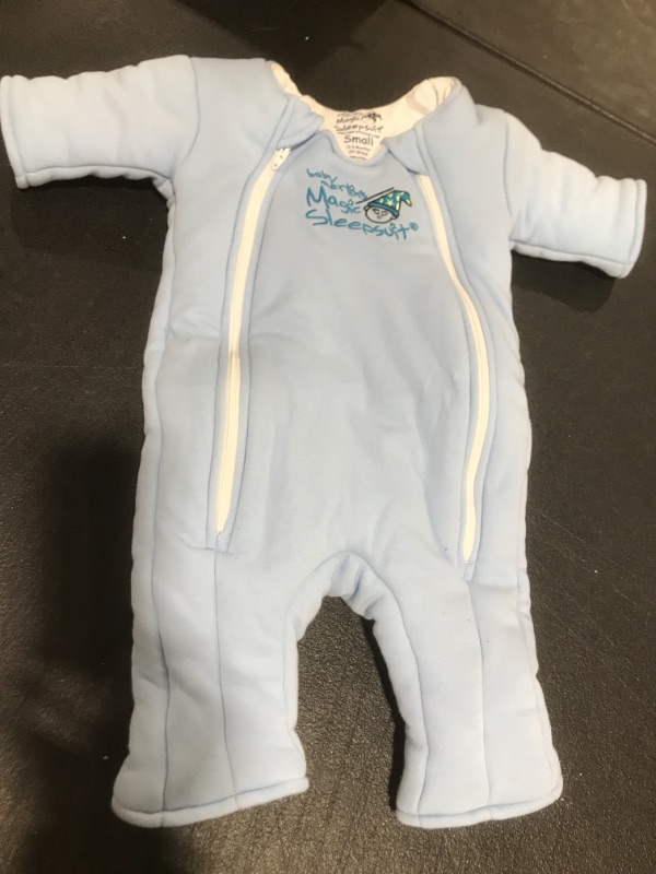 Photo 2 of Baby Merlin's Magic Sleepsuit - 100% Cotton Baby Transition Swaddle - Baby Sleep Suit - Blue - 3-6 Months (12-18LB) 
