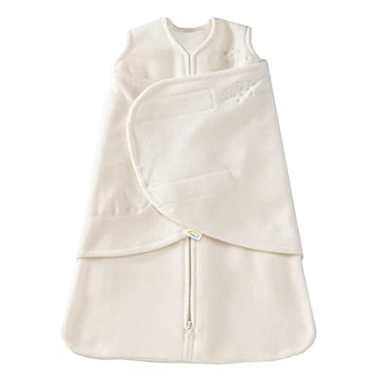 Photo 1 of HALO Micro-Fleece Sleepsack Swaddle, 3-Way Adjustable Wearable Blanket, TOG 3.0, Cream, Newborn, 0-3 Months
