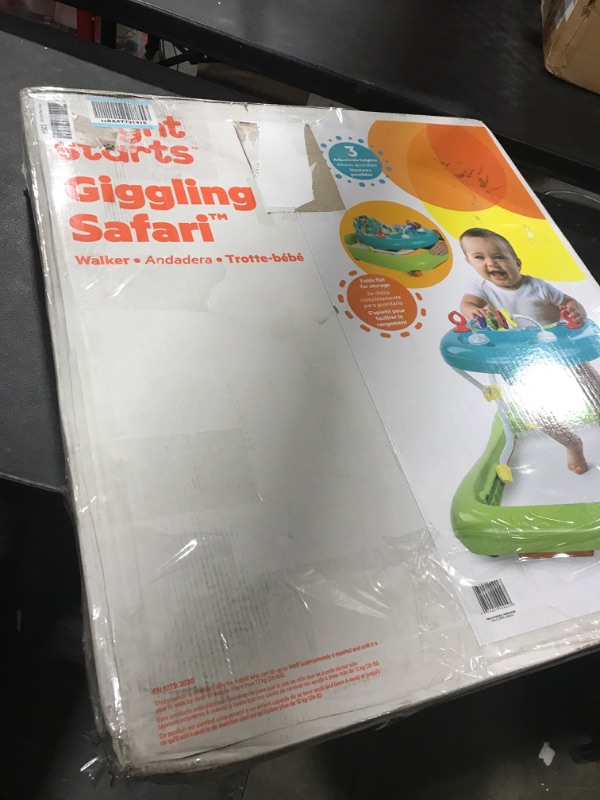 Photo 1 of Bright Starts Giggling Safari Walker with Easy Fold Frame for Storage, Ages 6 Months +---new, box damage 