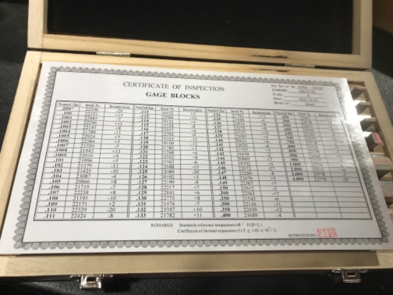 Photo 3 of Accusize Industrial Tools 81 Pcs Steel Gauge Block Set, Grade B, P900-S581
