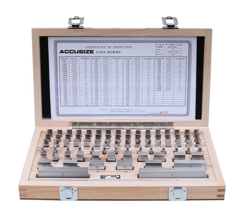 Photo 1 of Accusize Industrial Tools 81 Pcs Steel Gauge Block Set, Grade B, P900-S581
