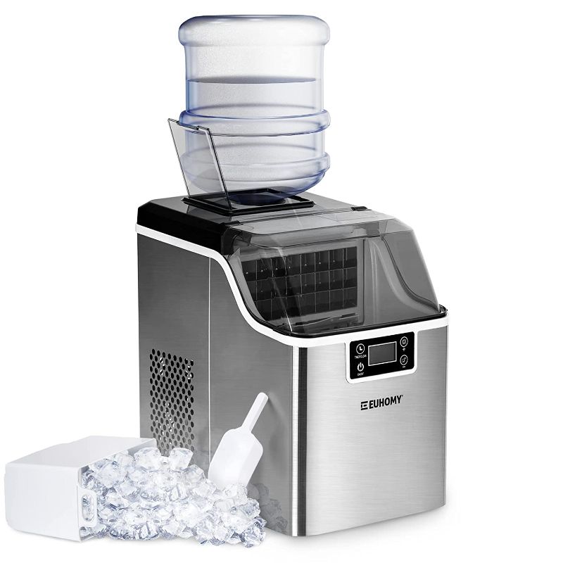 Photo 1 of "FACTORY SEALED" EUHOMY Ice Maker Machine Countertop, 2 Ways to Add Water,45Lbs/Day 24 Pcs Ready in 13 Mins, Self-Cleaning Portable Compact Ice Cube Maker with Ice Scoop & Basket, Perfect for Home/Kitchen/Office/Bar
