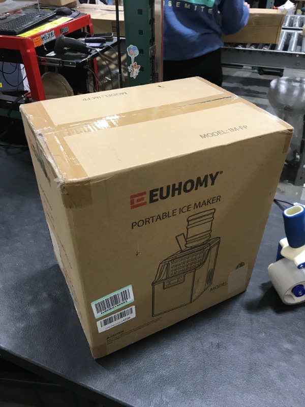 Photo 2 of "FACTORY SEALED" EUHOMY Ice Maker Machine Countertop, 2 Ways to Add Water,45Lbs/Day 24 Pcs Ready in 13 Mins, Self-Cleaning Portable Compact Ice Cube Maker with Ice Scoop & Basket, Perfect for Home/Kitchen/Office/Bar
