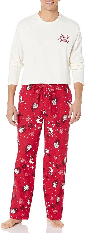 Photo 1 of Amazon Essentials Disney | Marvel | Star Wars Men's Flannel Pajama Sleep Sets, Pack of 2
Color: Nightmare Valentine - Mens
XS