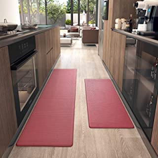 Photo 1 of 2 MAROON RED KITCHEN RUGS  
1) 54" X 16"
2) 24" X16"