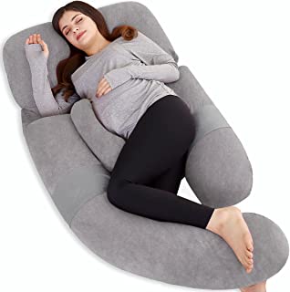 Photo 1 of  60in Pregnancy Pillows for Sleeping | Detachable Maternity Pillow for Pregnant Women | Extra Large Full Body Pillow for Pregnancy with Velvet Cover (Dark Gray)
USED