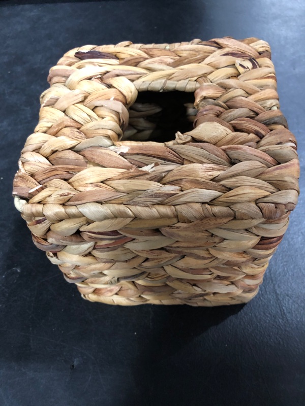 Photo 2 of  Rattan Tissue Box Cover Square, Hand Woven Wicker Tissue Holder, 5.5 x 5.5 X 5.7 inch, Natural
