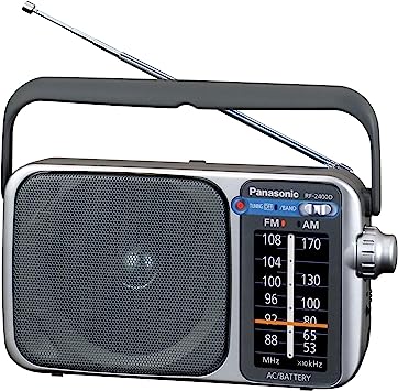 Photo 1 of Panasonic Portable AM / FM Radio, Battery Operated Analog Radio, AC Powered, Silver (RF-2400D)
