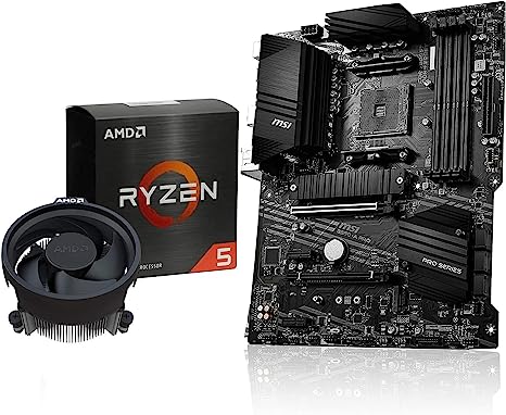 Photo 1 of Micro Center AMD Ryzen 5 5600X Desktop Processor 6-core 12-Thread Up to 4.6GHz Unlocked with Wraith Stealth Cooler Bundle with MSI B550-A PRO AM4 DDR4 ATX Motherboard PCIe 4.0 M.2 USB 3.2 Gen 2
