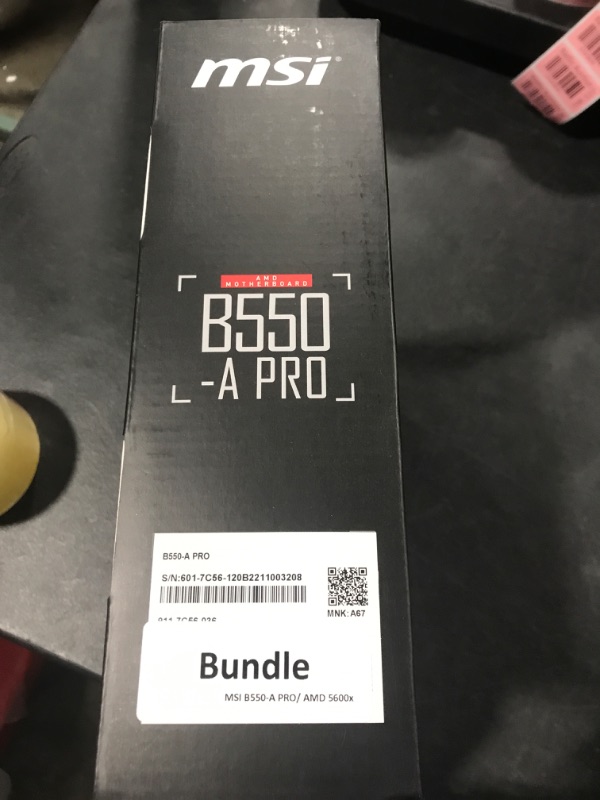 Photo 4 of Micro Center AMD Ryzen 5 5600X Desktop Processor 6-core 12-Thread Up to 4.6GHz Unlocked with Wraith Stealth Cooler Bundle with MSI B550-A PRO AM4 DDR4 ATX Motherboard PCIe 4.0 M.2 USB 3.2 Gen 2
