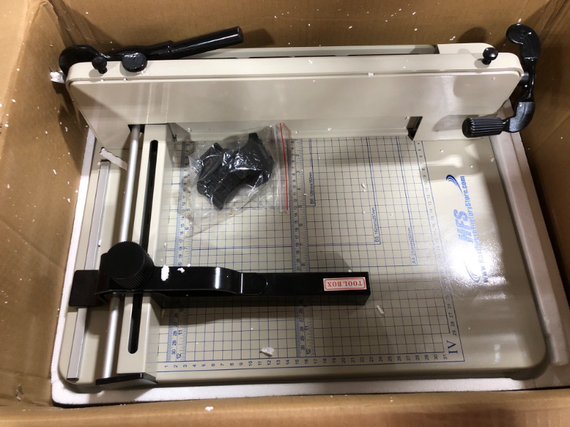 Photo 1 of HFS (R) Heavy Duty Guillotine Paper Cutter -12'' (12'' Paper Cutter)
