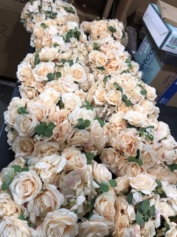 Photo 1 of 12 HEADS OF ARTIFICIAL SILK ROSES 