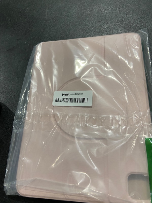 Photo 1 of OYEEICE Hybrid Case for iPad Pro 11 inch 4th /3rd / 2nd / 1st Generation(2022/2021/2020/2018), Magnetic Detachable Rotatable Cover with PU Leather, Anti-Fingerprint, Support Pencil 2, Pink Front Support Rotate 360 ° - Pink Pro 11" 1st/2nd/3rd Gen