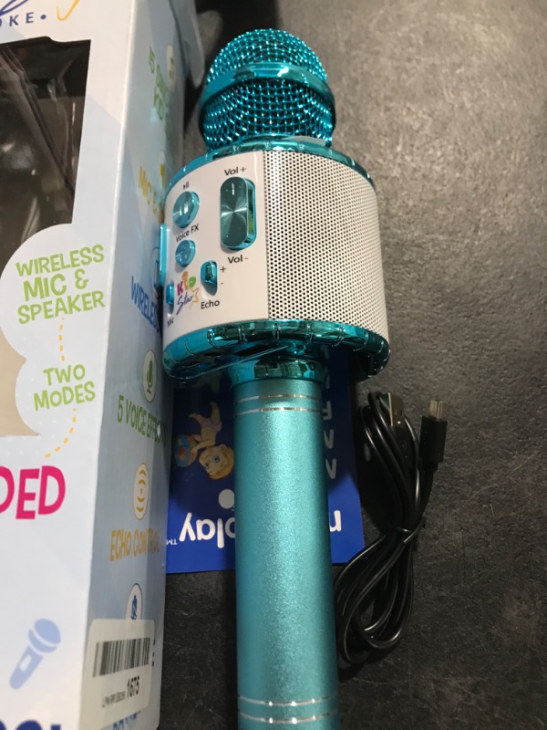 Photo 2 of Move2Play Kids Star Karaoke Kids Bluetooth Microphone + 15 Pre-Loaded Nursery Rhymes Boy & Girls Toy Gift for 2 3 4 5 6+ Years Old
