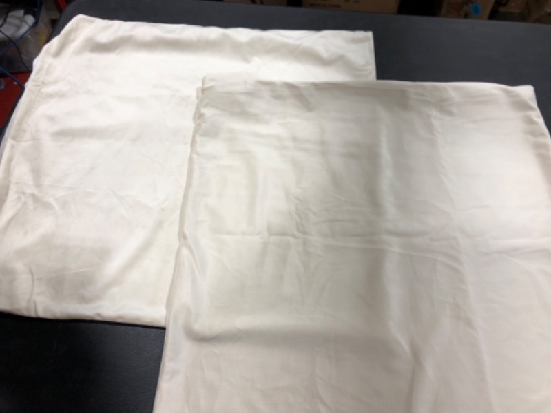 Photo 1 of 2 pc Microfiber Throw Pillow Cases - Cream - 18" x 18"