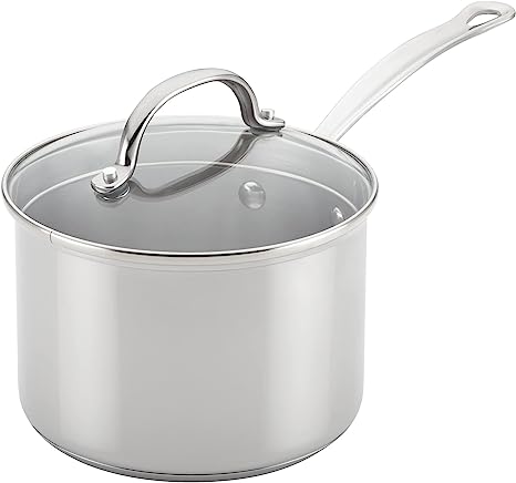 Photo 1 of Farberware Millennium Stainless Steel Sauce Pan/Saucepan with Lid, 3 Quart, Silver
