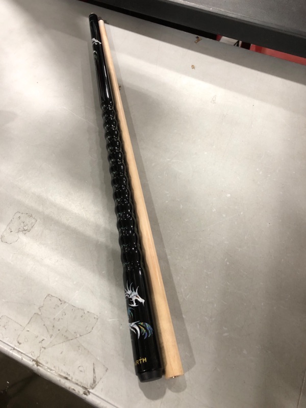 Photo 1 of AB Earth 2-Piece 58" Pool Cue/Pool Stick Ergonomic Design Hardwood Canadian Maple 13mm Tip 18-21oz Billiard Cue B1S Black Dragon 18oz