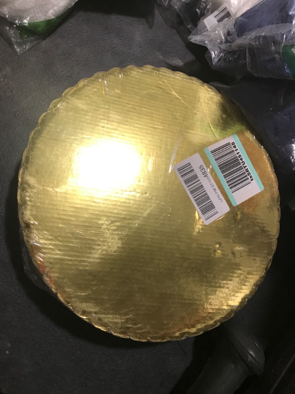Photo 2 of [25pcs] 12" Gold Cakeboard Round,Disposable Cake Circle Base Boards Cake Plate Round Coated Circle Cakeboard Base 12inch,Pack of 25