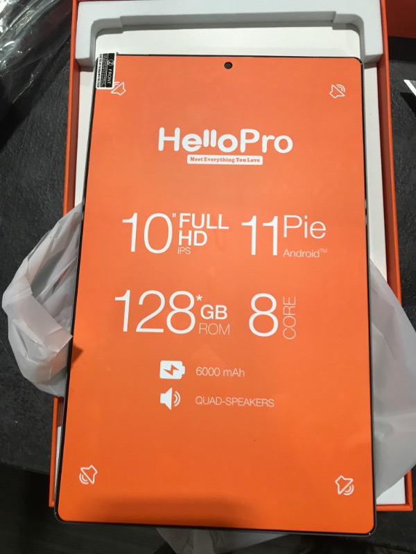 Photo 2 of Hellopro Android Tablet 10.1 Inch, Wi-Fi, 128GB Storage, 4GB RAM, Full HD Display,Latest Android 10.0 Octa-Core Processor, 8MP+13MP Dual Camera
