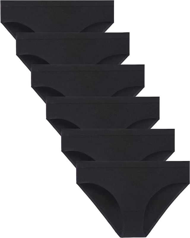 Photo 1 of Areke Womens Bikini Panties Seamless Underwear, Soft Stretch Cheekini Hipster Briefs 6 Pack

