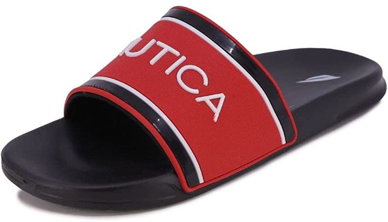 Photo 1 of Nautica Men's Athletic Slide Comfort Sandal-Cortlan-Red-Size-11
