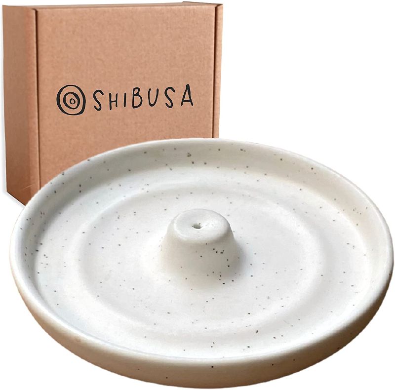 Photo 1 of 
SHIBUSA Ceramic Incense Holder - Modern Minimalist Circular Incense Burner - Wide Ash Catcher - Incense Sticks Not Included White 1