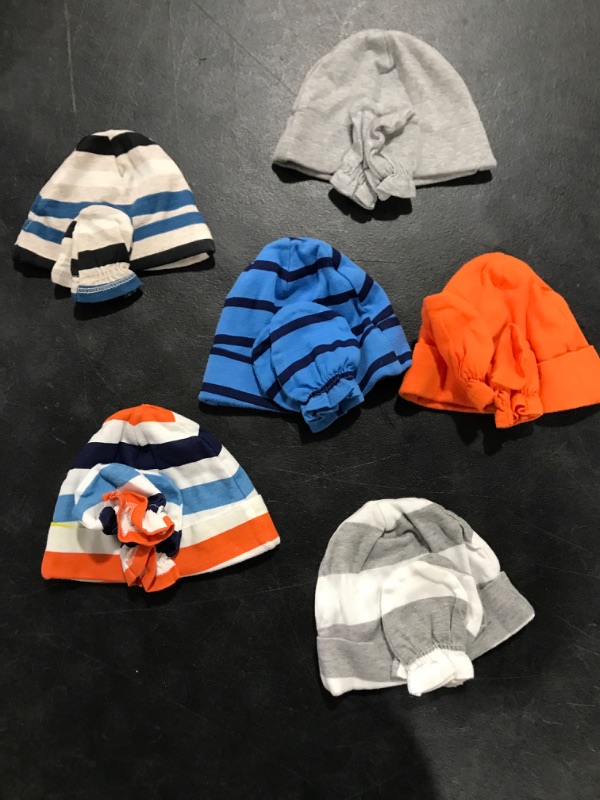 Photo 2 of Infant Beanies + Matching Gloves Multicolor - 2 Pack