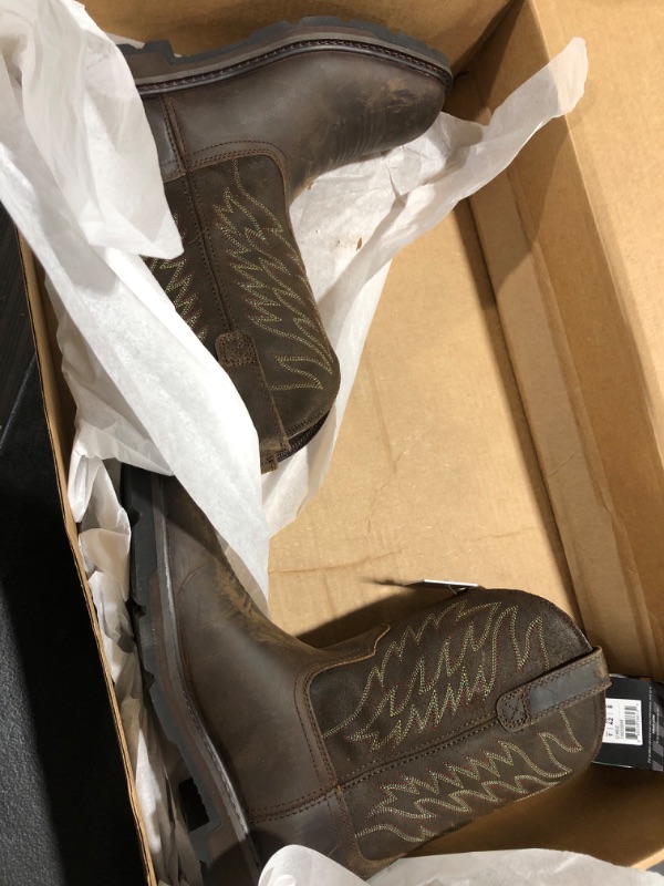 Photo 2 of ARIAT Men's Groundbreaker Square Toe Work Boot 9 Brown