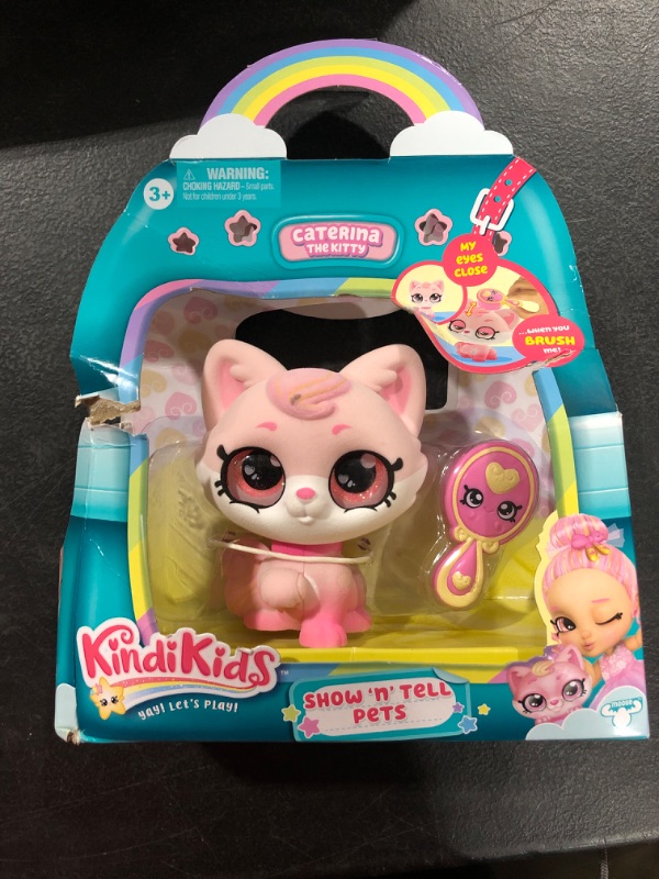 Photo 2 of Kindi Kids Show N Tell Pets - Caterina The Kitten - 4" Pet and Shopkin Accessory - 2pc