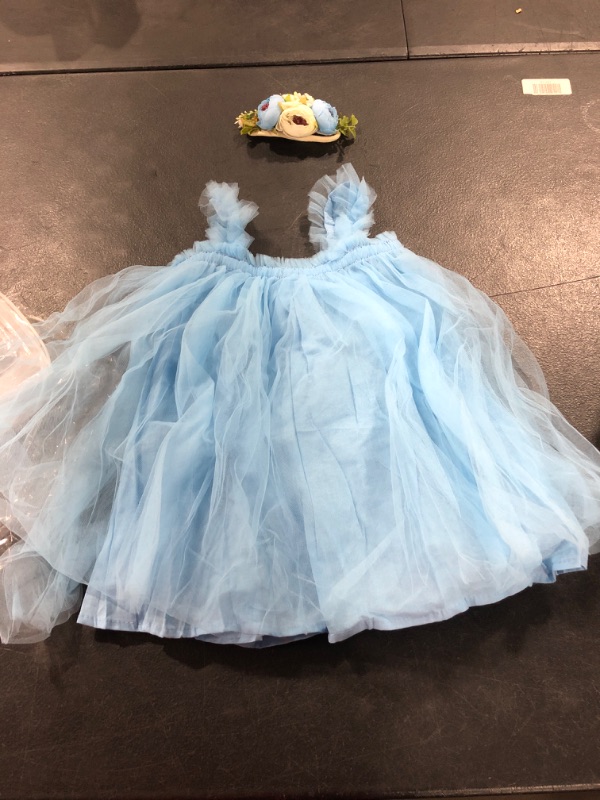 Photo 1 of BLUE TUTU BABY DRESS SIZE 100