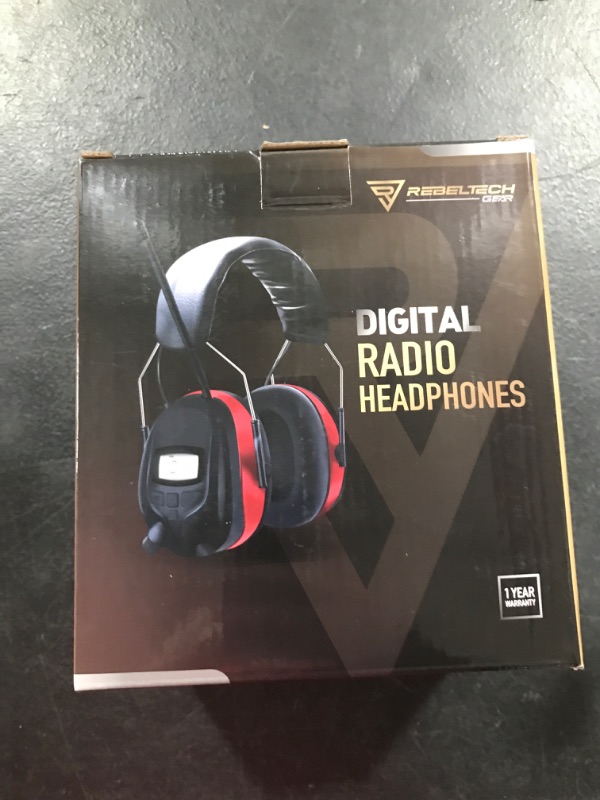 Photo 2 of RebelTech Gear Digital Radio Headphones - Noise Reduction Headphone with AM/FM - Comfortable Ear Protection Headphones - Perfect Radio Headphones for Mowing The Lawn or Listening to Sports