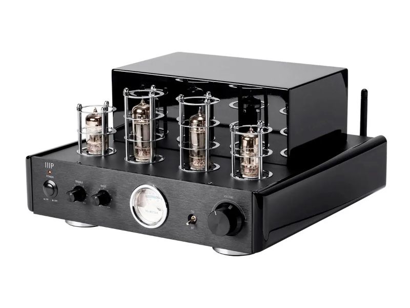 Photo 1 of Monoprice 50-Watt Stereo Hybrid Tube Amplifier with Bluetooth, Line Output, and Qualcomm aptX Audio
