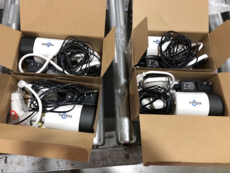 Photo 1 of Hiseeu WiFi Security Camera System,12V DC Power Cord,Two Way Audio 4Ppcs 5MP