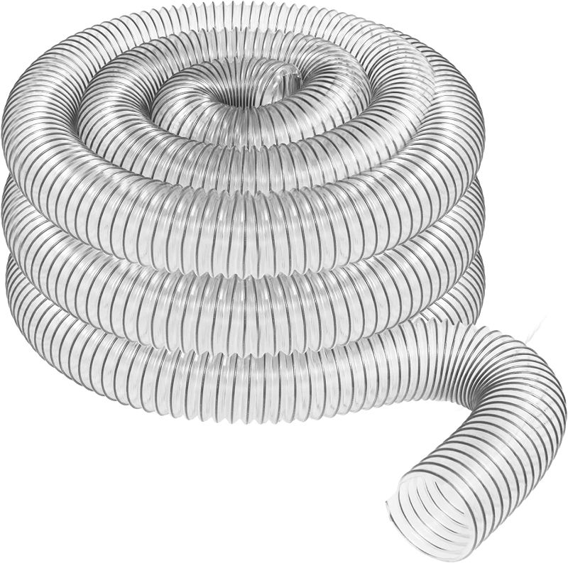 Photo 1 of 4" x 20’ Ultra Flex Clear Vue Heavy Duty PVC Dust Debris and Fume Collection Hose
